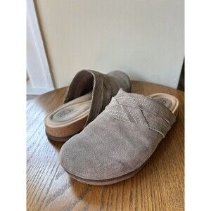 Clarks Cloudsteppers Brynn Glide Mule Clo Pebble Suede Slip On Size 10 Wide
